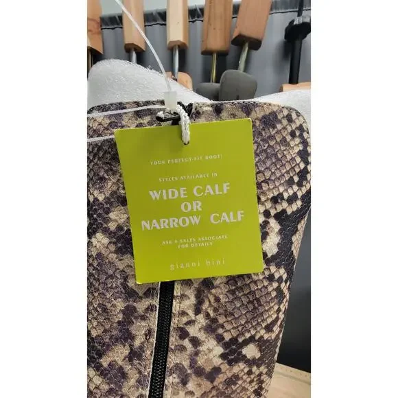 Brand New Gianni Bini Gianna Snake Print Kitten Heel Tall Boots Size 7 - Picture 12 of 14